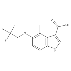 4-methyl-5-(2,2,2-trifluoroethoxy)-1H-indole-3-carboxylic acid结构式