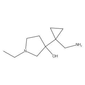 3-[1-(Aminomethyl)cyclopropyl]-1-ethylpyrrolidin-3-ol Structure