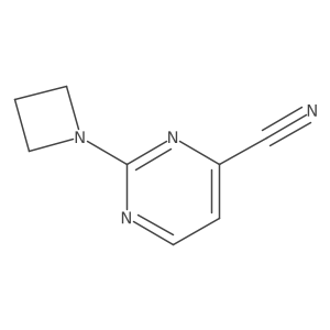 2-(Azetidin-1-yl)pyrimidine-4-carbonitrile结构式