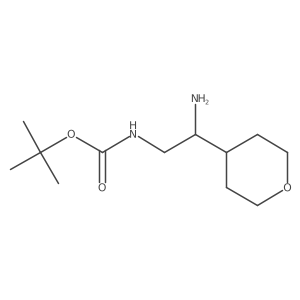 tert-butyl N-[2-amino-2-(oxan-4-yl)ethyl]carbamate Structure