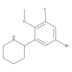 2-(5-Bromo-3-fluoro-2-methoxyphenyl)piperidine Structure