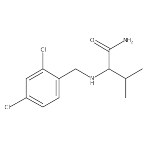 2-{[(2,4-Dichlorophenyl)methyl]amino}-3-methylbutanamide Structure