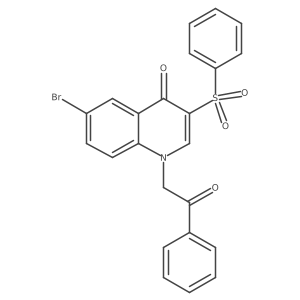 6-bromo-1-(2-oxo-2-phenylethyl)-3-(phenylsulfonyl)quinolin-4(1H)-one结构式