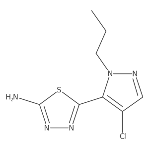 5-(4-chloro-1-propyl-1H-pyrazol-5-yl)-1,3,4-thiadiazol-2-amine Structure