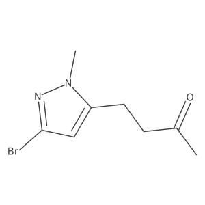 4-(3-bromo-1-methyl-1H-pyrazol-5-yl)butan-2-one结构式