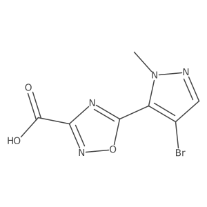 5-(4-bromo-1-methyl-1H-pyrazol-5-yl)-1,2,4-oxadiazole-3-carboxylic acid Structure