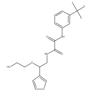 N1-(2-(2-hydroxyethoxy)-2-(thiophen-3-yl)ethyl)-N2-(3-(trifluoromethyl)phenyl)oxalamide结构式