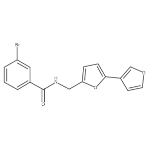 N-([2,3'-bifuran]-5-ylmethyl)-3-bromobenzamide结构式
