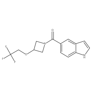 (1H-indol-5-yl)(3-(2,2,2-trifluoroethoxy)azetidin-1-yl)methanone结构式
