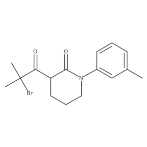 3-(2-Bromo-2-methylpropanoyl)-1-(3-methylphenyl)piperidin-2-one Structure