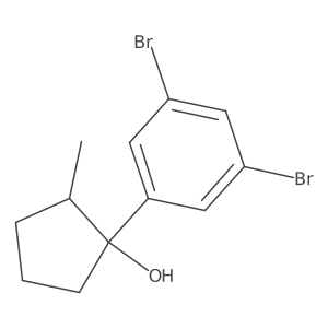 1-(3,5-Dibromophenyl)-2-methylcyclopentan-1-ol结构式