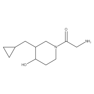 2-Amino-1-(3-(cyclopropylmethyl)-4-hydroxypiperidin-1-yl)ethan-1-one Structure