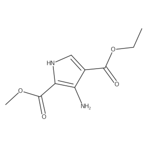 4-ethyl 2-methyl 3-amino-1H-pyrrole-2,4-dicarboxylate结构式