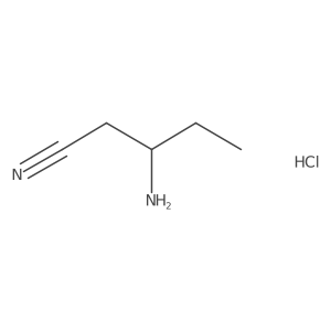 3-Aminopentanenitrile hydrochloride Structure