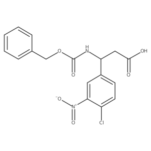 (3S)-3-{[(benzyloxy)carbonyl]amino}-3-(4-chloro-3-nitrophenyl)propanoic acid结构式