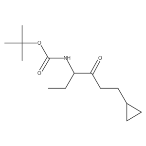tert-butyl N-[(3S)-6-cyclopropyl-4-oxohexan-3-yl]carbamate Structure