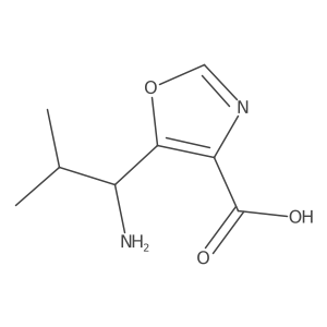 5-[(1S)-1-amino-2-methylpropyl]-1,3-oxazole-4-carboxylic acid结构式