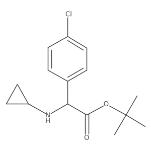 Tert-butyl 2-(4-chlorophenyl)-2-(cyclopropylamino)acetate Structure