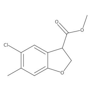 Methyl 5-chloro-6-methyl-2,3-dihydro-1-benzofuran-3-carboxylate Structure