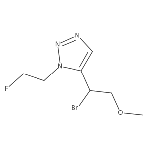 5-(1-bromo-2-methoxyethyl)-1-(2-fluoroethyl)-1H-1,2,3-triazole Structure