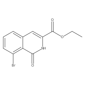 Ethyl 8-bromo-1-oxo-1,2-dihydroisoquinoline-3-carboxylate结构式
