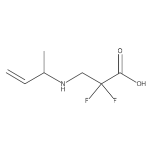3-[(But-3-en-2-yl)amino]-2,2-difluoropropanoic acid Structure