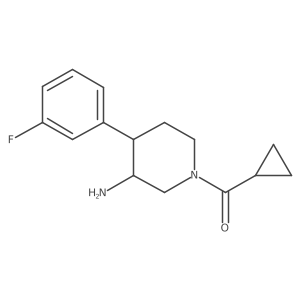 1-Cyclopropanecarbonyl-4-(3-fluorophenyl)piperidin-3-amine Structure
