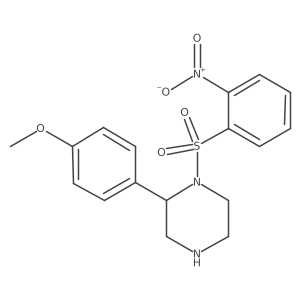 2-(4-Methoxyphenyl)-1-(2-nitrobenzenesulfonyl)piperazine结构式