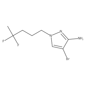 4-bromo-1-(4,4-difluoropentyl)-1H-pyrazol-3-amine Structure