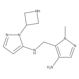 5-({[1-(azetidin-3-yl)-1H-pyrazol-5-yl]amino}methyl)-1-methyl-1H-pyrazol-4-amine结构式