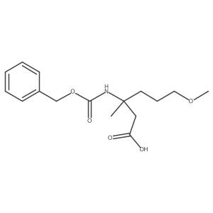 3-{[(Benzyloxy)carbonyl]amino}-6-methoxy-3-methylhexanoic acid Structure