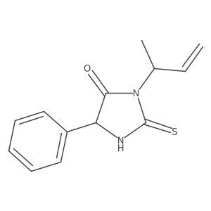 (5R)-3-(but-3-en-2-yl)-5-phenyl-2-sulfanylideneimidazolidin-4-one Structure