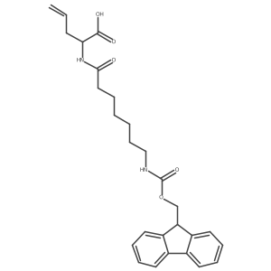 2-[7-({[(9H-fluoren-9-yl)methoxy]carbonyl}amino)heptanamido]pent-4-enoic acid结构式