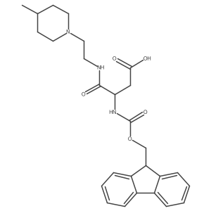 3-({[(9H-fluoren-9-yl)methoxy]carbonyl}amino)-3-{[2-(4-methylpiperidin-1-yl)ethyl]carbamoyl}propanoic acid Structure