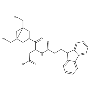 4-[1,5-bis(hydroxymethyl)-3-azabicyclo[3.1.0]hexan-3-yl]-3-({[(9H-fluoren-9-yl)methoxy]carbonyl}amino)-4-oxobutanoic acid Structure