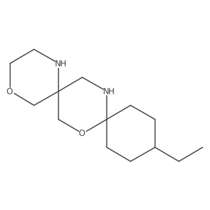 12-Ethyl-4,8-dioxa-1,15-diazadispiro[5.2.5^{9}.2^{6}]hexadecane结构式