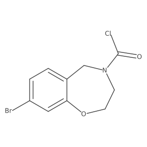8-Bromo-2,3,4,5-tetrahydro-1,4-benzoxazepine-4-carbonyl chloride结构式