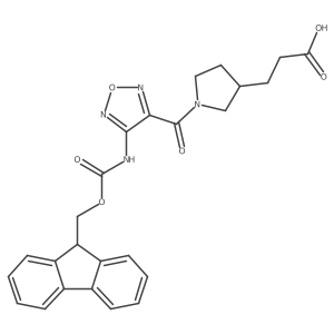 3-{1-[4-({[(9H-fluoren-9-yl)methoxy]carbonyl}amino)-1,2,5-oxadiazole-3-carbonyl]pyrrolidin-3-yl}propanoic acid Structure