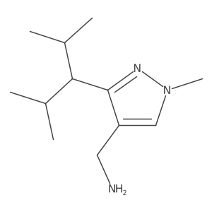 [3-(2,4-dimethylpentan-3-yl)-1-methyl-1H-pyrazol-4-yl]methanamine结构式