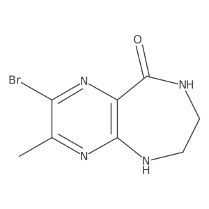 2-Bromo-3-methyl-5,6,7,8-tetrahydro-9H-pyrazino[2,3-e][1,4]diazepin-9-one Structure