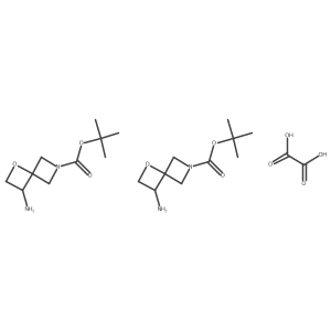 Tert-butyl 3-amino-1-oxa-6-azaspiro[3.3]heptane-6-carboxylate hemioxalate结构式