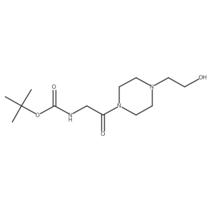 tert-butyl N-{2-[4-(2-hydroxyethyl)piperazin-1-yl]-2-oxoethyl}carbamate结构式