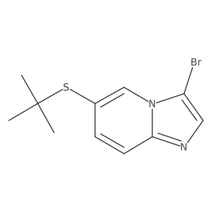 3-Bromo-6-[(1,1-dimethylethyl)thio]imidazo[1,2-a]pyridine Structure