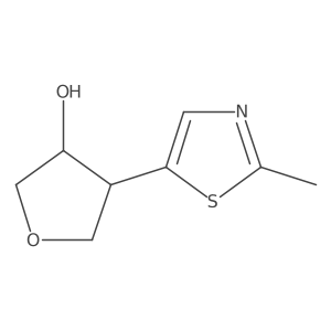 rac-(3R,4S)-4-(2-methyl-1,3-thiazol-5-yl)oxolan-3-ol Structure