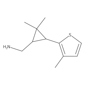 rac-[(1R,3R)-2,2-dimethyl-3-(3-methylthiophen-2-yl)cyclopropyl]methanamine结构式
