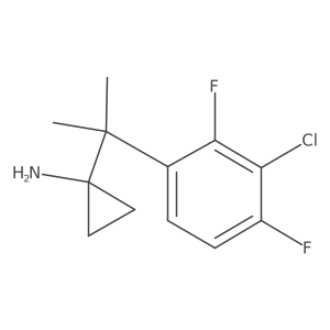 1-[2-(3-Chloro-2,4-difluorophenyl)propan-2-yl]cyclopropan-1-amine结构式