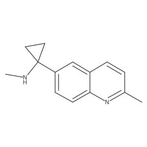 N-methyl-1-(2-methylquinolin-6-yl)cyclopropan-1-amine结构式