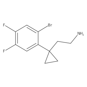 2-[1-(2-Bromo-4,5-difluorophenyl)cyclopropyl]ethan-1-amine Structure