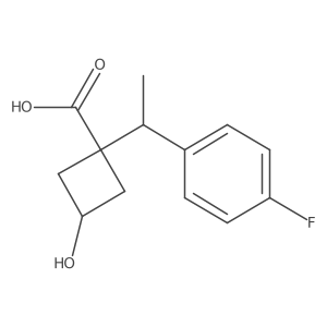 1-[1-(4-Fluorophenyl)ethyl]-3-hydroxycyclobutane-1-carboxylic acid结构式
