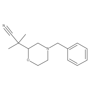 2-(4-Benzylmorpholin-2-yl)-2-methylpropanenitrile Structure